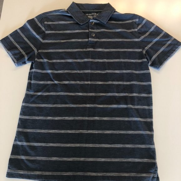 BANANA REPUBLIC VINTAGE STRIPED POLO - Picture 2 of 7